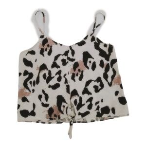 Country Road Linen Animal Print Tank Top - small